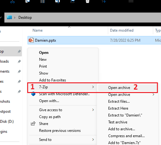 7-Zip Open Archive