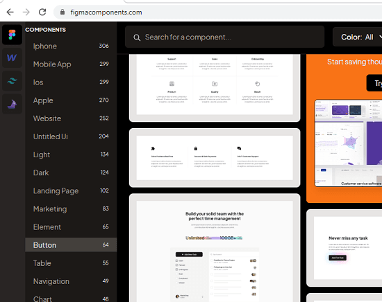 Figma Components Main Homepage