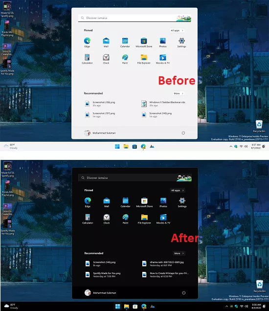 How to Make Windows 11 Taskbar Black without Changing Theme