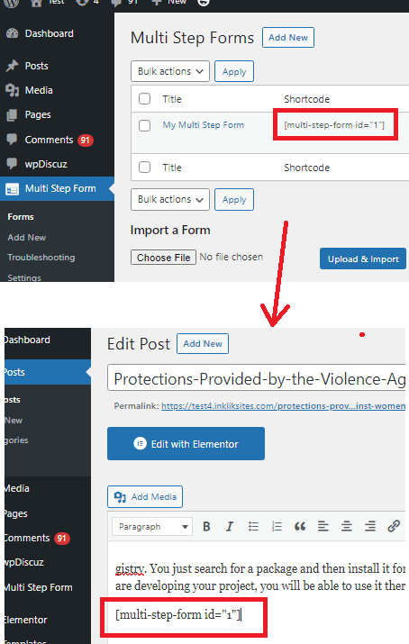 Multi Step Form Copy Code