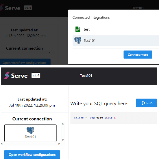 Serve Create Query