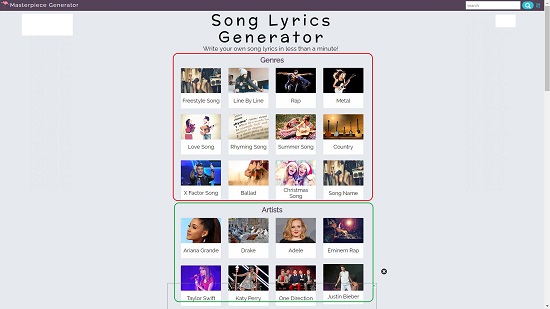 Song Lyrics Generator UK1