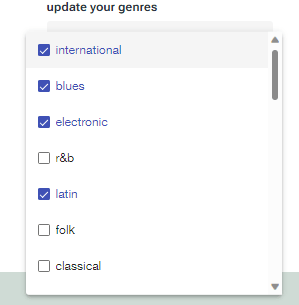 Your Music Updates Generes