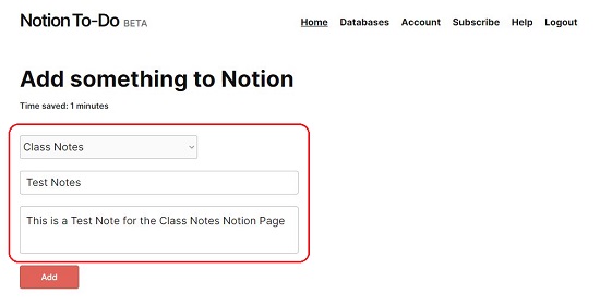 Add data to Notion