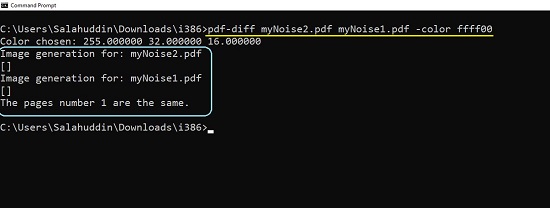 Pdfdiff command