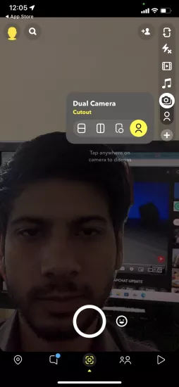 Dual camera change layout