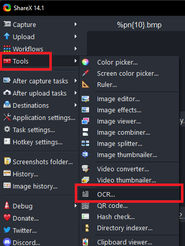 ShareX Tools OCR