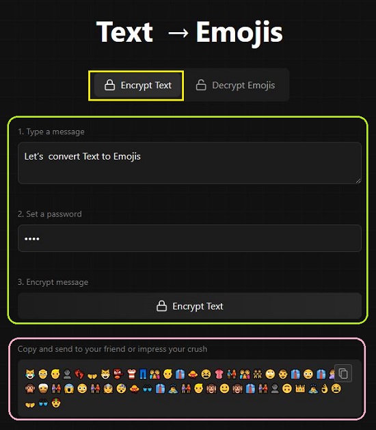 Txtmoji encrypt