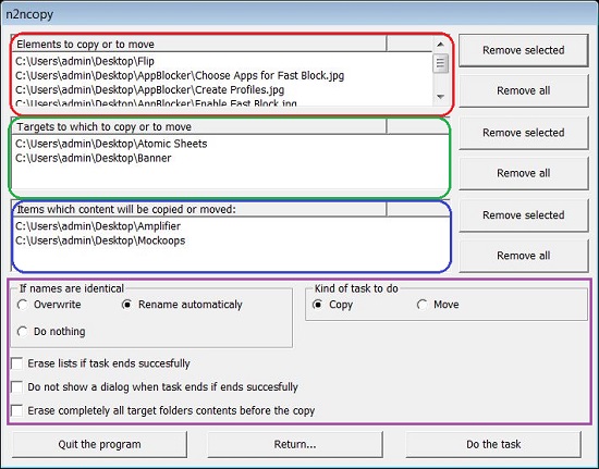 n2ncopy Settings