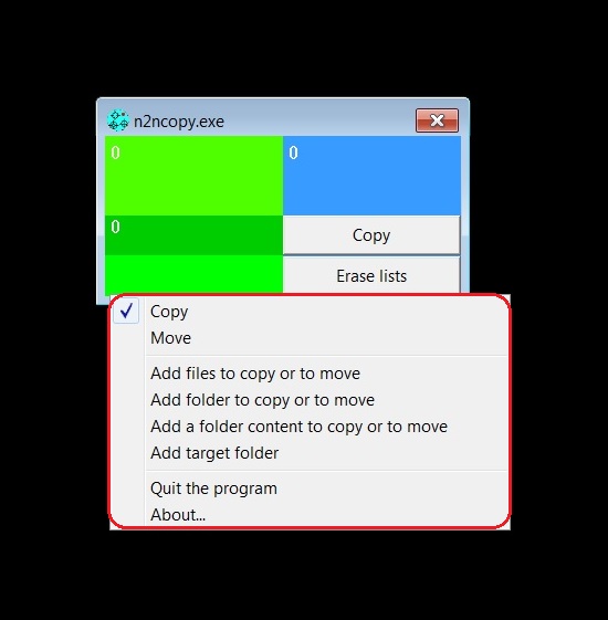 n2n right click menu