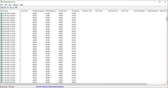 Battery History Records