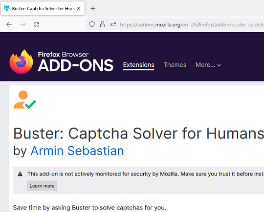 Buster Captcha Solver