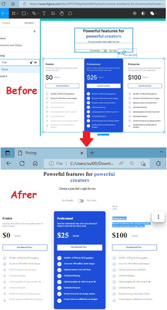 Export Figma to single page HTML website for free with this plugin