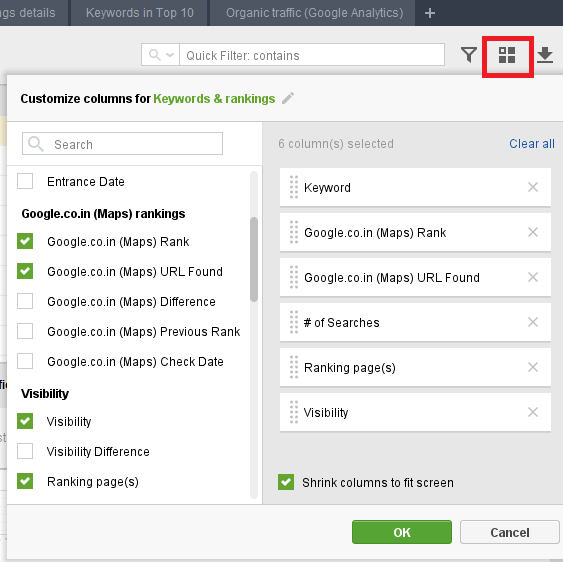 Link Assistant Results Filters