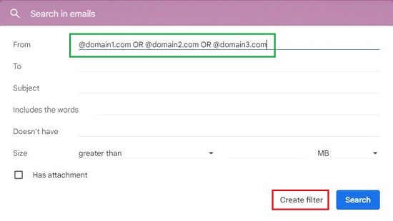 Specify multiple domains