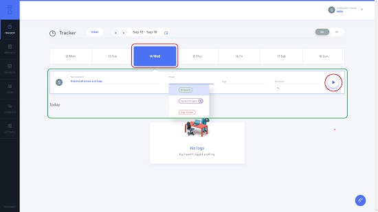 Start time tracker