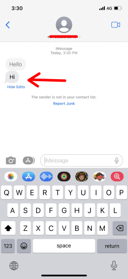 iOS 16 Edit Sent Text