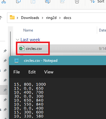 ring2d CSV configuration