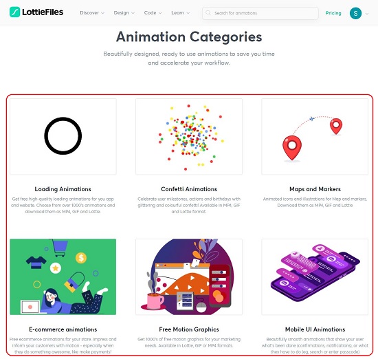 Animation Categories