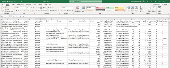 Results CSV