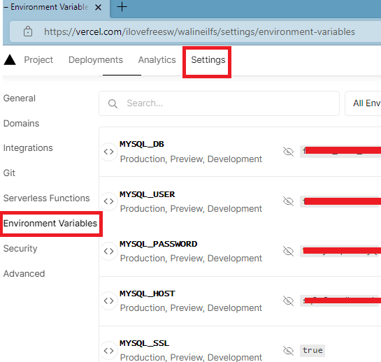 Vercel Waline Environment Variables