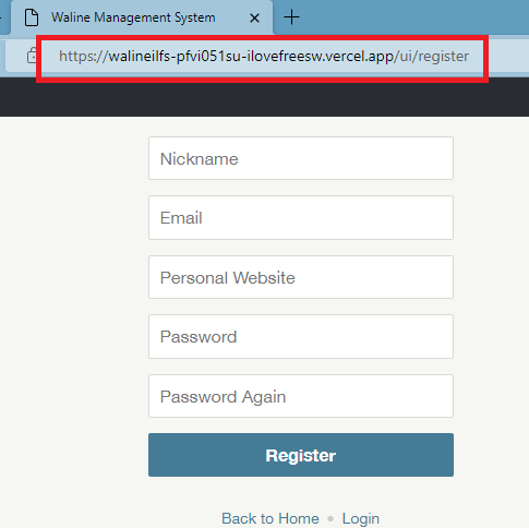 Waline Comments Manager Register