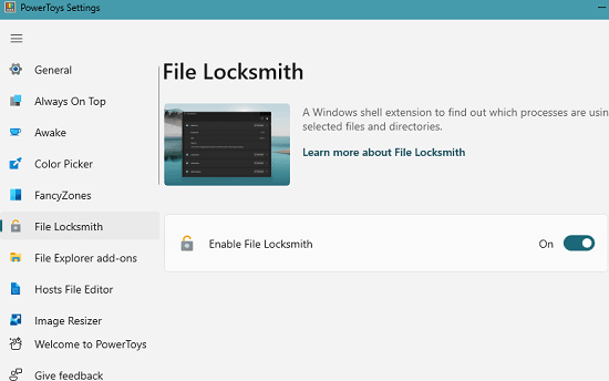 How to identify which process is locking a file using Microsoft PowerToys