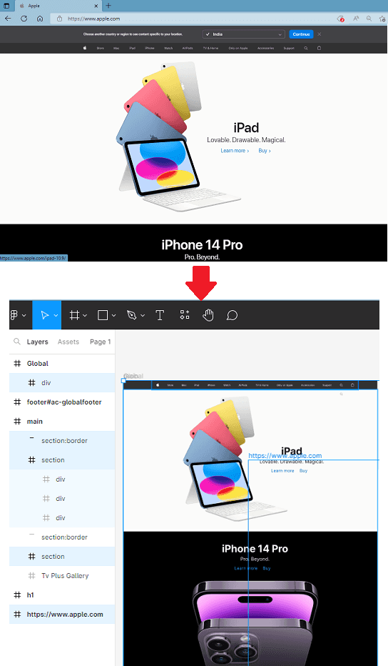 Import HTML Web Design in Figma