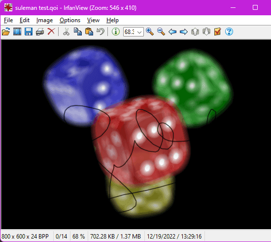 IrfanView Opening QOI Image Files