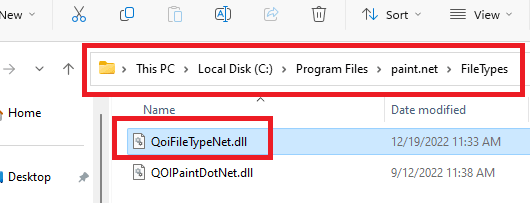 QoiFileType Paint.net Plugin Installed