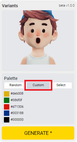 custom palette