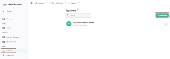 Add teacher to course