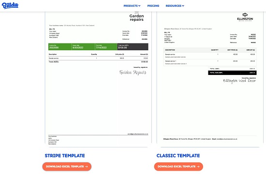 Billdu Invoice Templates 