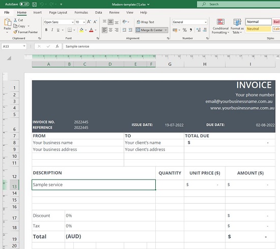 Billdu Invoice Templates 