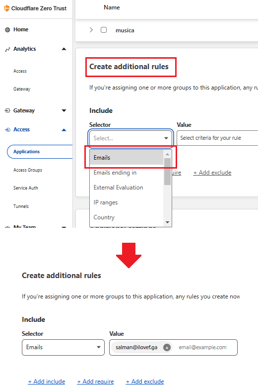 Cloudflare Zero Trust Create and configure policy