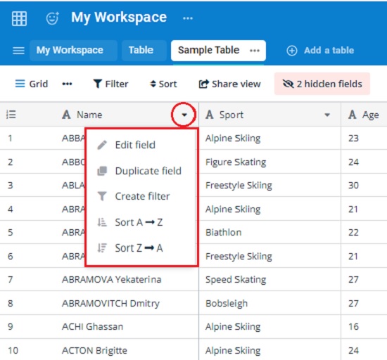 Edit Duplicate field