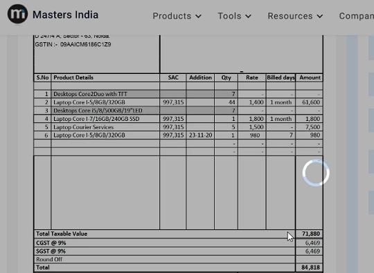 OCR Software by Masters India Processing