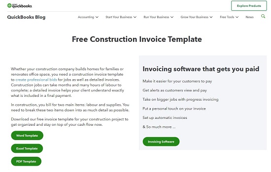 Quickbooks Invoice Templates 