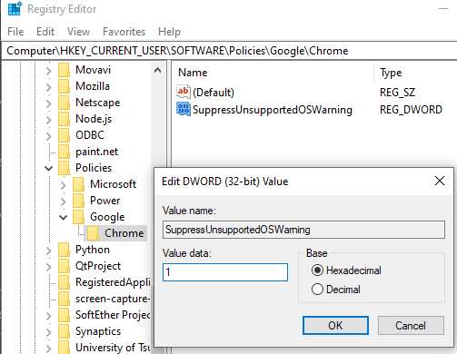 Registry Editor Set Value to DWORD