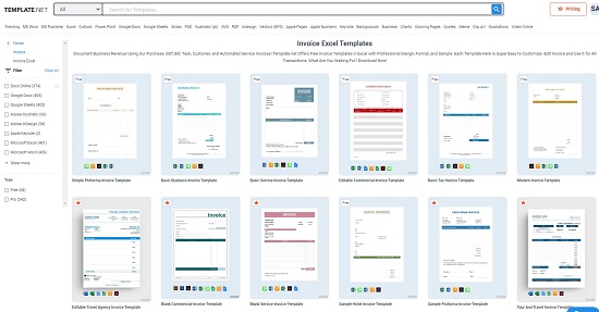 Template.net Invoice Templates