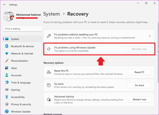 Windows 11 Reinstall Restored