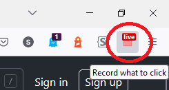 what-to-click start recording