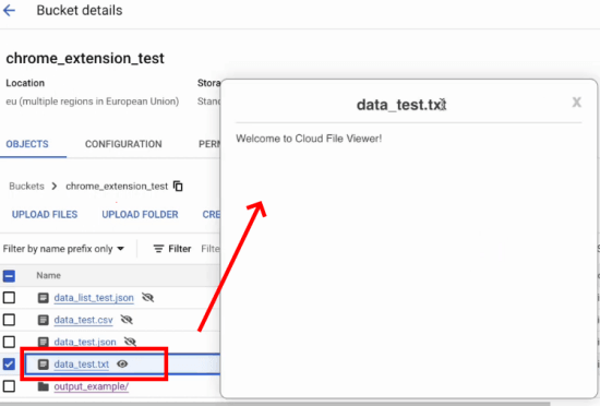 Cloud File Viewer in action