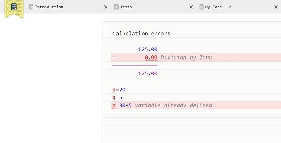 Errors in calculations