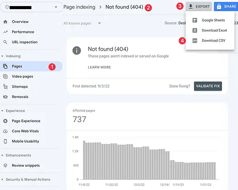 GSC Export CSV