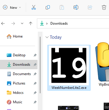 WeekNumber Lite 2 Downloaded EXE