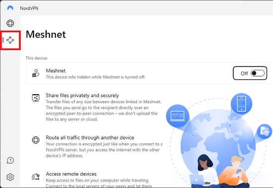 Meshnet in NordVPN