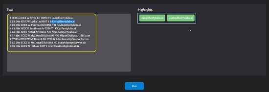 Paste text and Highlight string