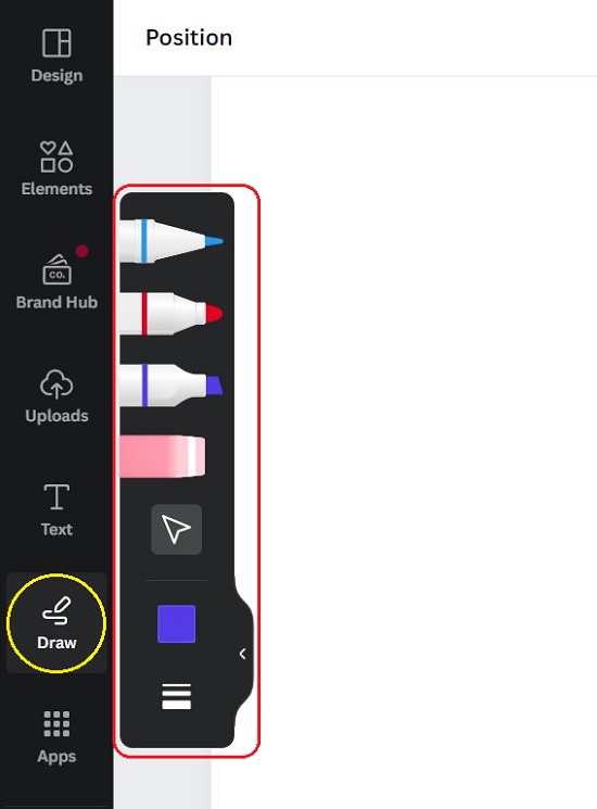 Canva Drawing tool