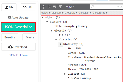 JSON Deserialize Online in action